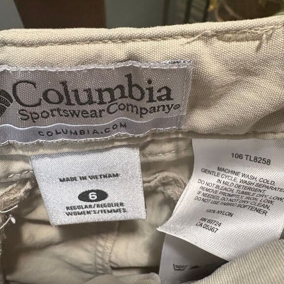 Vintage Columbia Women’s Khaki Zip‑Off Convertible Hiking Pants Size 6 - Picture 8 of 9